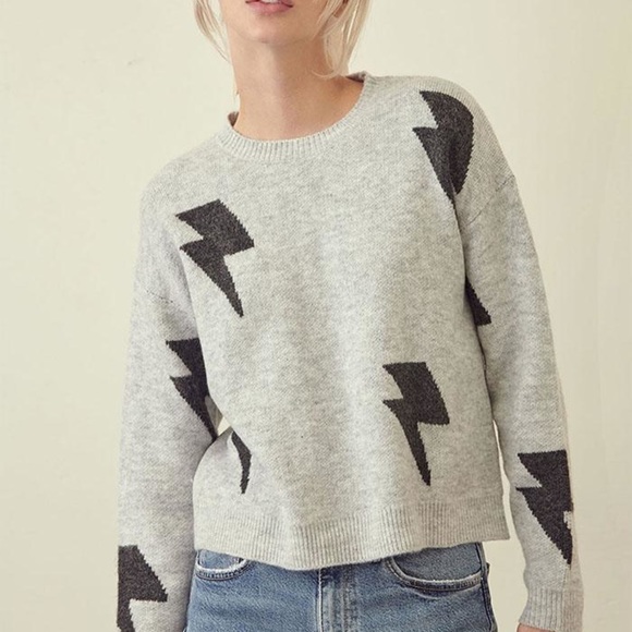 Storia Sweaters Lightning Bolt Sweater Poshmark